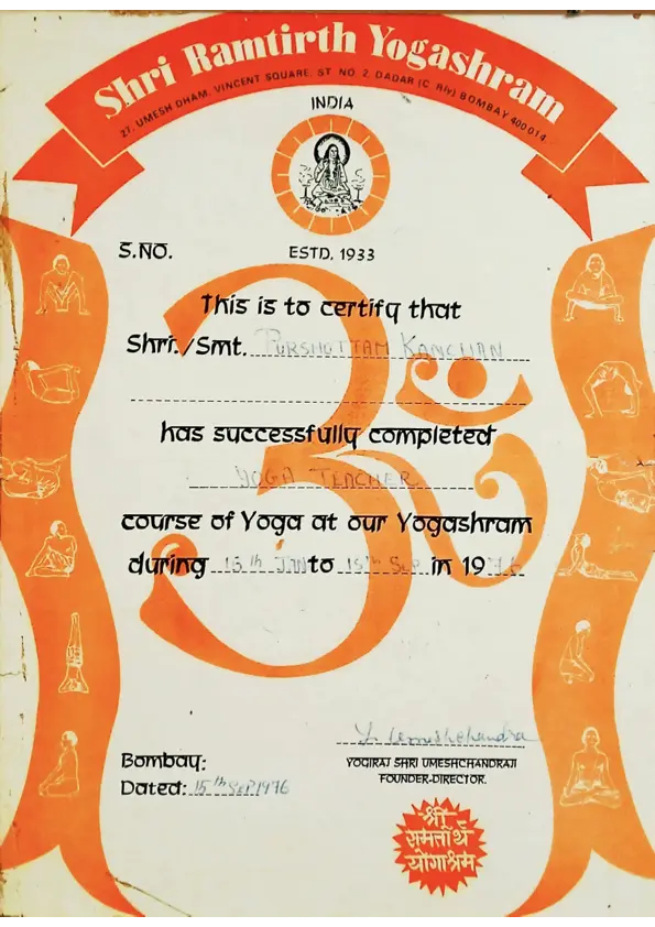 Yoga Teacher Certificate